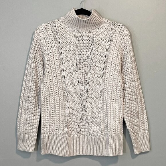 New Reiss Wynn High-Neck Cable Knit Jumper Sweater Slate Grey XS​ $255 - Picture 1 of 9